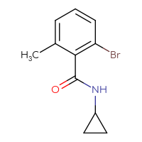 Chemical structure of 2-bromo-N-cyclopropyl-6-methylbenzamide - CSSB00015361821