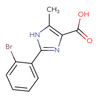 Chemical structure of 2-(2-bromophenyl)-5-methyl-1H-imidazole-4-carboxylic acid - CSSB00011474453