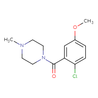 Chemical structure of 1-(2-chloro-5-methoxybenzoyl)-4-methylpiperazine - CSSB06287839953