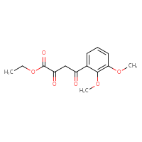 Chemical structure of ethyl 4-(2,3-dimethoxyphenyl)-2,4-dioxobutanoate - CSSB15005466280