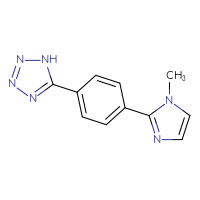 Chemical structure of 5-[4-(1-methyl-1H-imidazol-2-yl)phenyl]-1H-1,2,3,4-tetrazole - CSSB02125401458