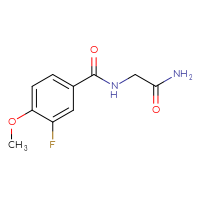 Chemical structure of 2-[(3-fluoro-4-methoxyphenyl)formamido]acetamide - CSSB00000271405