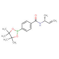 Chemical structure of N-[(2R)-but-3-en-2-yl]-4-(4,4,5,5-tetramethyl-1,3,2-dioxaborolan-2-yl)benzamide - CSSB21331713433