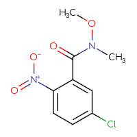 Chemical structure of 5-chloro-N-methoxy-N-methyl-2-nitrobenzamide - CSSB00000153861