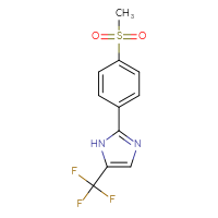 Chemical structure of 2-(4-methanesulfonylphenyl)-5-(trifluoromethyl)-1H-imidazole - CSSB02276940004