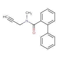 Chemical structure of N-methyl-N-(prop-2-yn-1-yl)-[1,1'-biphenyl]-2-carboxamide - CSSB02008604494