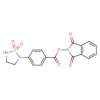 Chemical structure of 1,3-dioxo-2,3-dihydro-1H-isoindol-2-yl 4-(1,1-dioxo-1λ⁶,2,5-thiadiazolidin-2-yl)benzoate - CSSB20271387850