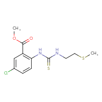 Chemical structure of methyl 5-chloro-2-({[2-(methylsulfanyl)ethyl]carbamothioyl}amino)benzoate - CSSB21432500515