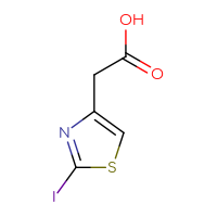 Chemical structure of 2-(2-iodo-1,3-thiazol-4-yl)acetic acid - CSSB00010290284