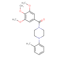 Chemical structure of 1-(2-methylphenyl)-4-(3,4,5-trimethoxybenzoyl)piperazine - CSSB00028345981