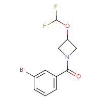 Chemical structure of 1-(3-bromobenzoyl)-3-(difluoromethoxy)azetidine - CSSB00018799294
