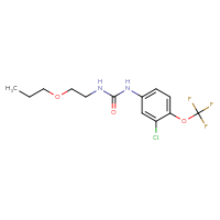 Chemical structure of 1-[3-chloro-4-(trifluoromethoxy)phenyl]-3-(2-propoxyethyl)urea - CSSB15439772660