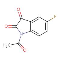 Chemical structure of 1-acetyl-5-fluoro-2,3-dihydro-1H-indole-2,3-dione - CSSB00010003056