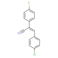 Chemical structure of (2Z)-3-(4-chlorophenyl)-2-(4-fluorophenyl)prop-2-enenitrile - CSSB00015319815