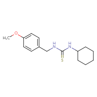 Chemical structure of 1-cyclohexyl-3-[(4-methoxyphenyl)methyl]thiourea - CSSB00031174806