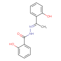 Chemical structure of 2-hydroxy-N'-[(1E)-1-(2-hydroxyphenyl)ethylidene]benzohydrazide - CSSB00132451462