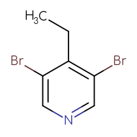 Chemical structure of 3,5-dibromo-4-ethylpyridine - CSSB00010114338