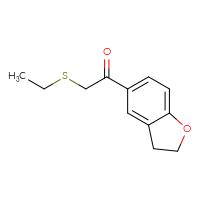 Chemical structure of 1-(2,3-dihydro-1-benzofuran-5-yl)-2-(ethylsulfanyl)ethan-1-one - CSSB00013361952