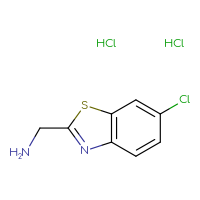 Chemical structure of 1-(6-chloro-1,3-benzothiazol-2-yl)methanamine dihydrochloride - CSSB21495906964