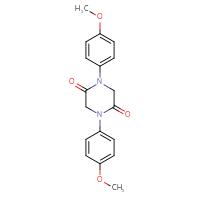 Chemical structure of 1,4-bis(4-methoxyphenyl)piperazine-2,5-dione - CSSB00102534233