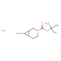 Chemical structure of tert-butyl 7-amino-3-azabicyclo[4.1.0]heptane-3-carboxylate hydrochloride - CSSB06744595356