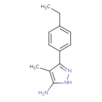 Chemical structure of 3-(4-ethylphenyl)-4-methyl-1H-pyrazol-5-amine - CSSB00011266973