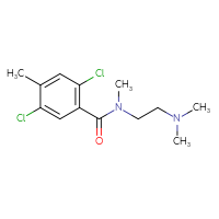 Chemical structure of 2,5-dichloro-N-[2-(dimethylamino)ethyl]-N,4-dimethylbenzamide - CSSB06673805550