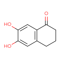 Chemical structure of 6,7-dihydroxy-1,2,3,4-tetrahydronaphthalen-1-one - CSSB00000113165