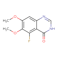 Chemical structure of 5-fluoro-6,7-dimethoxy-3,4-dihydroquinazolin-4-one - CSSB14863683989