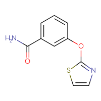 Chemical structure of 3-(1,3-thiazol-2-yloxy)benzamide - CSSB00067774166