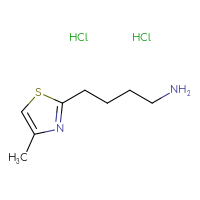 Chemical structure of 4-(4-methyl-1,3-thiazol-2-yl)butan-1-amine dihydrochloride - CSSB21189751117