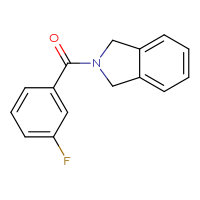 Chemical structure of 2-(3-fluorobenzoyl)-2,3-dihydro-1H-isoindole - CSSB00086632531