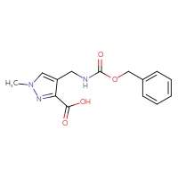 Chemical structure of 4-({[(benzyloxy)carbonyl]amino}methyl)-1-methyl-1H-pyrazole-3-carboxylic acid - CSSB03552331439