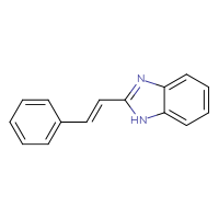 Chemical structure of 2-[(1E)-2-phenylethenyl]-1H-1,3-benzodiazole - CSSB00025712941