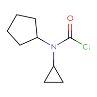 Chemical structure of N-cyclopentyl-N-cyclopropylcarbamoyl chloride - CSSB03552460546