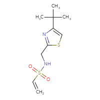 Chemical structure of N-[(4-tert-butyl-1,3-thiazol-2-yl)methyl]ethene-1-sulfonamide - CSSB14979740597
