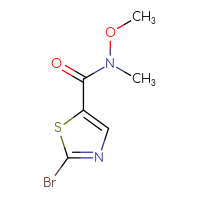 Chemical structure of 2-bromo-N-methoxy-N-methyl-1,3-thiazole-5-carboxamide - CSSB00015671669