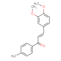 Chemical structure of (2E)-3-(3,4-dimethoxyphenyl)-1-(4-methylphenyl)prop-2-en-1-one - CSSB00020609492