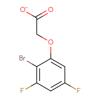 Chemical structure of 2-(2-bromo-3,5-difluorophenoxy)acetate - CSSB20953292263