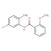 Chemical structure of N-(5-chloro-2-methylphenyl)-2-methoxybenzamide - CSSB00046180910