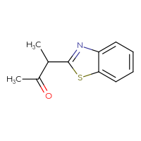 Chemical structure of 3-(1,3-benzothiazol-2-yl)butan-2-one - CSSB00000766816