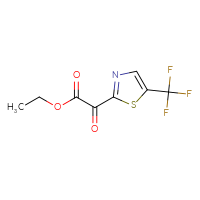 Chemical structure of ethyl 2-oxo-2-[5-(trifluoromethyl)-1,3-thiazol-2-yl]acetate - CSSB00125678579