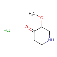Chemical structure of 3-methoxypiperidin-4-one hydrochloride - CSSB00020672548