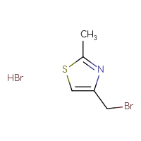 Chemical structure of 4-(bromomethyl)-2-methyl-1,3-thiazole hydrobromide - CSSB00016994692