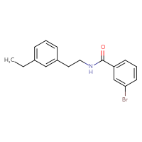 Chemical structure of 3-bromo-N-[2-(3-ethylphenyl)ethyl]benzamide - CSSB14839083994