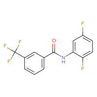 Chemical structure of N-(2,5-difluorophenyl)-3-(trifluoromethyl)benzamide - CSSB00028010204