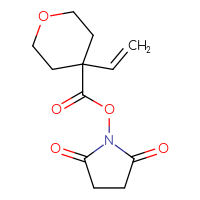 Chemical structure of 2,5-dioxopyrrolidin-1-yl 4-ethenyloxane-4-carboxylate - CSSB20271038343