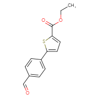 Chemical structure of ethyl 5-(4-formylphenyl)thiophene-2-carboxylate - CSSB00020644260