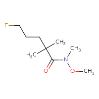 Chemical structure of 5-fluoro-N-methoxy-N,2,2-trimethylpentanamide - CSSB09894468372