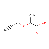Chemical structure of 2-(prop-2-yn-1-yloxy)propanoic acid - CSSB00011251229